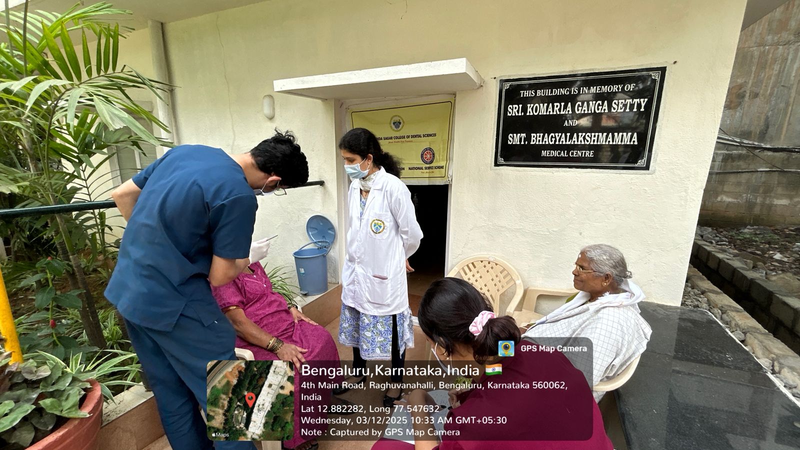 Dental screening at old age home